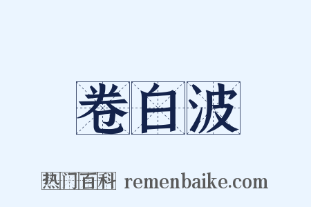 卷白波是什么意思的图片